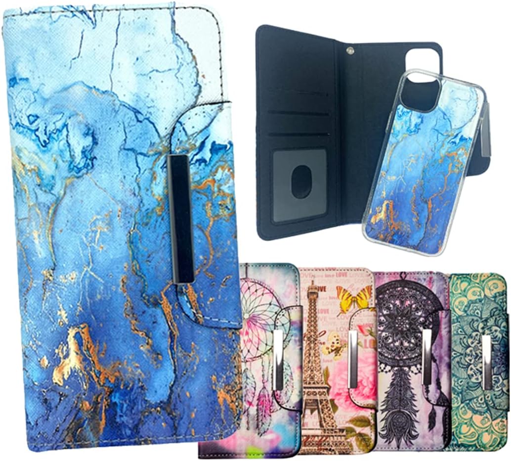 For iPhone 14 Pro Magnetic Detachable 2 in 1 Back and Wallet Case Paris Tower - Image 4