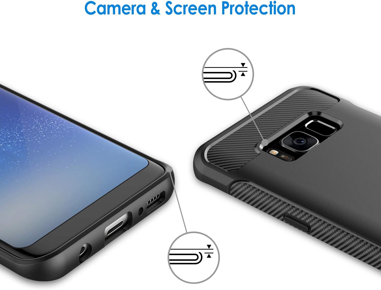 Slim Fit Case Compatible with Samsung Galaxy S8, Thin (Black) - Image 5