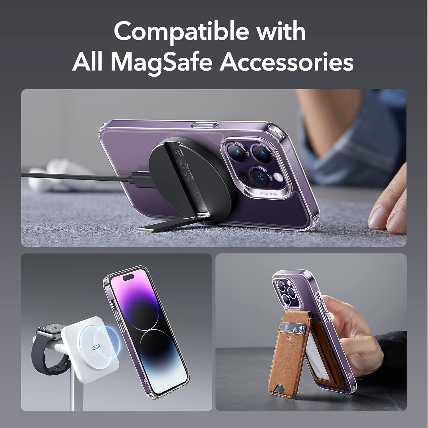 For iPhone 14 Pro Case Magsafe with HaloLock, Shockproof Military-Grade - Clear - Image 8