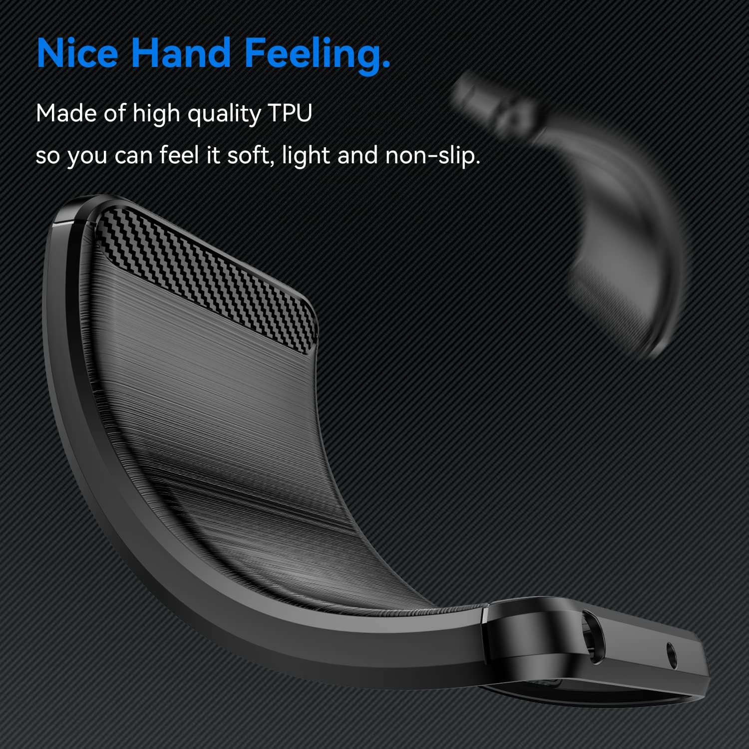 For Oppo A17 Shock-Absorption Soft Carbon Fiber Protective Case - Image 4