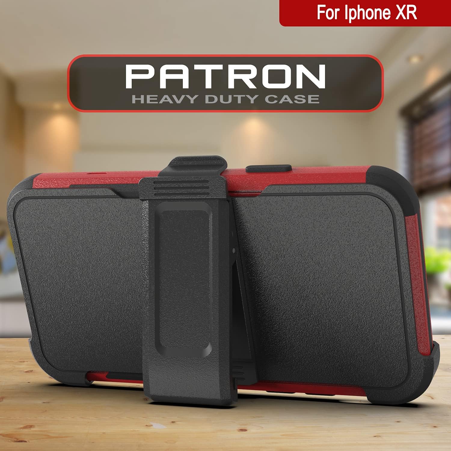 iPhone XR Belt Clip Holster Case 4-1 Rugged & Protective Multilayer Phone Case - Image 2