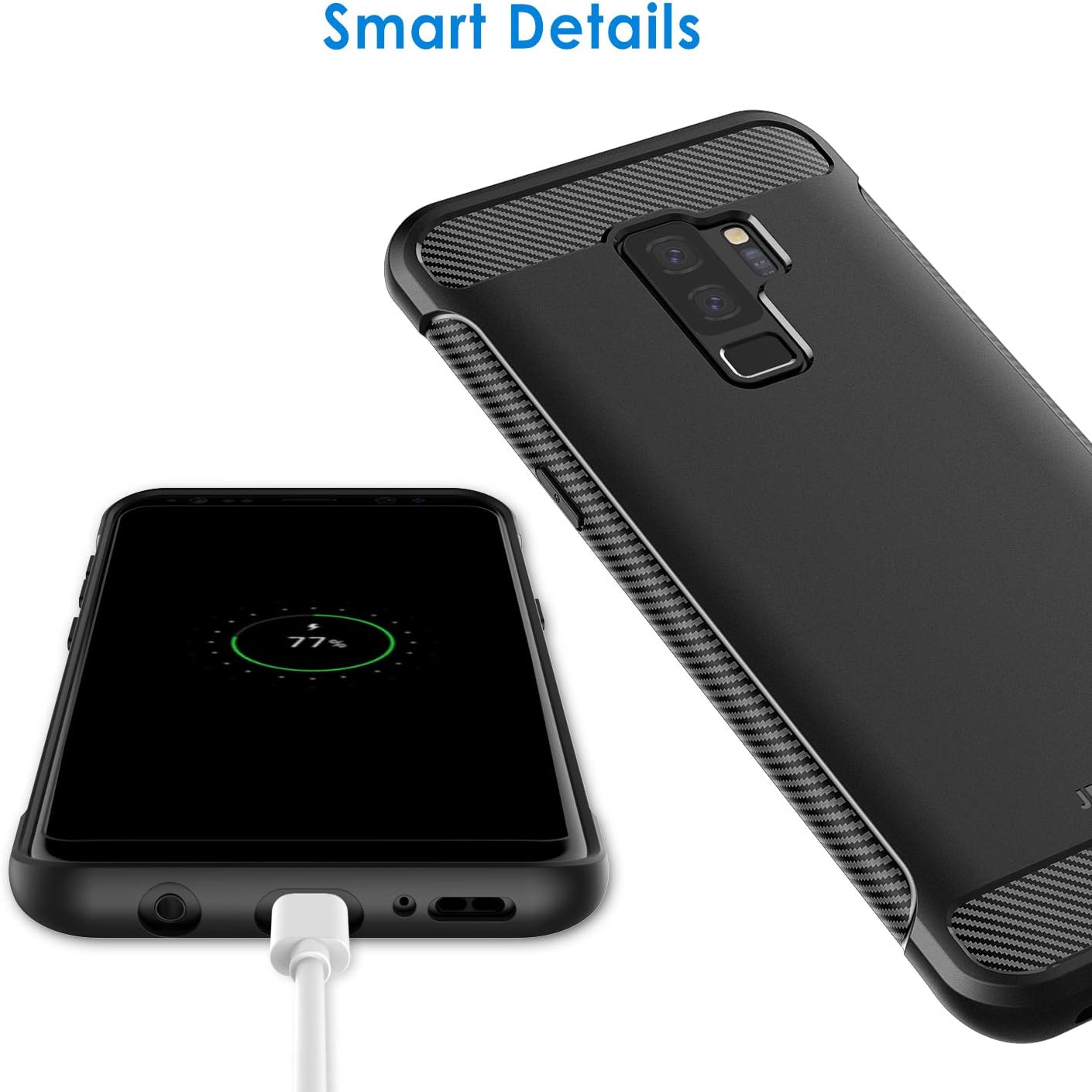 Slim Fit Case Compatible with Samsung Galaxy S9+ Plus, Thin Phone Cover (Black) - Image 6