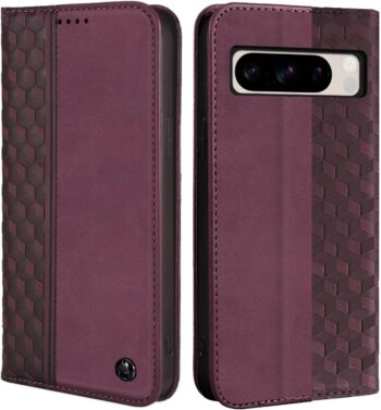 Google Pixel 8 Pro, Shockproof PU Leather Flip Folio Cover with Card Slots
