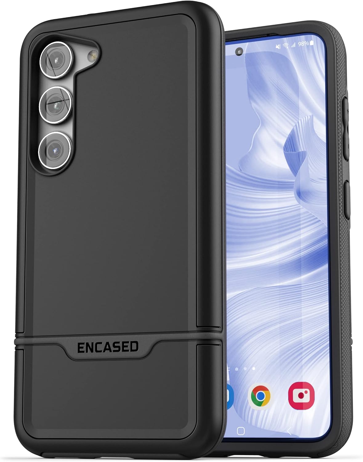 Samsung Galaxy S23 - Shockproof Hybrid Phone Case (Black)