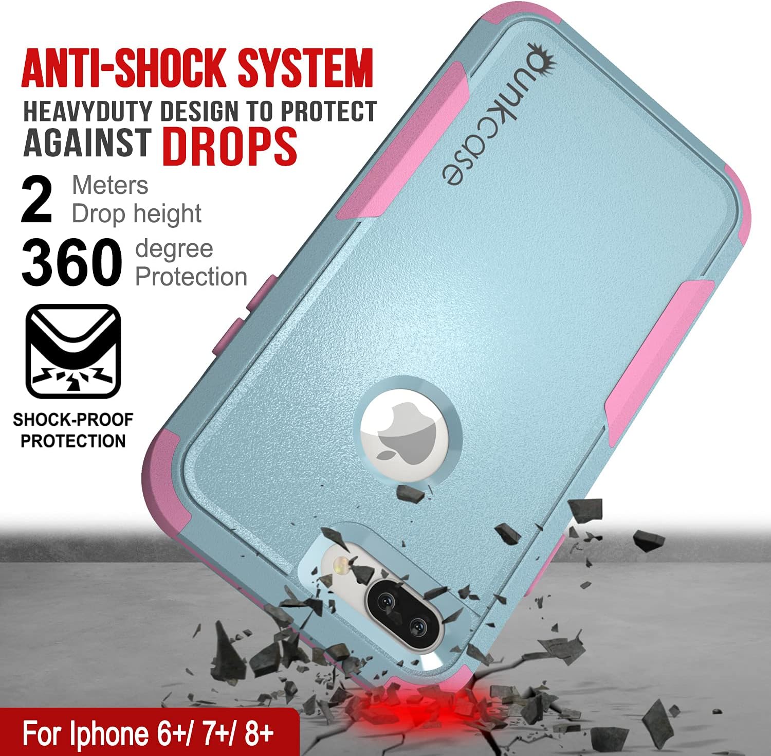 iPhone 7+ Plus Belt Clip Holster 4-1 Rugged & Protective Multilayer Phone Case - Image 7