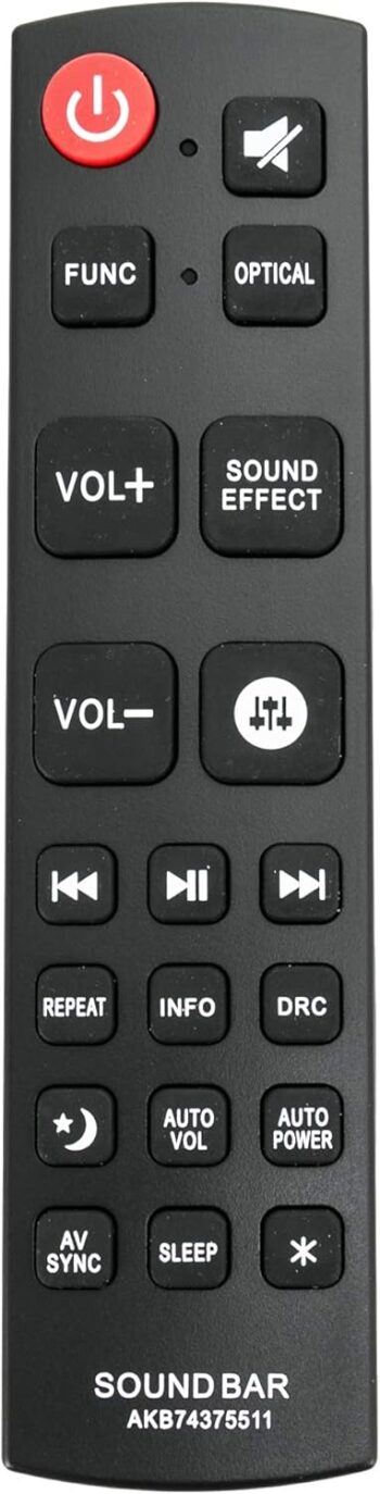 Remote Control for LG Sound Bar LAS750M LAS751M LAS855M LAS950M