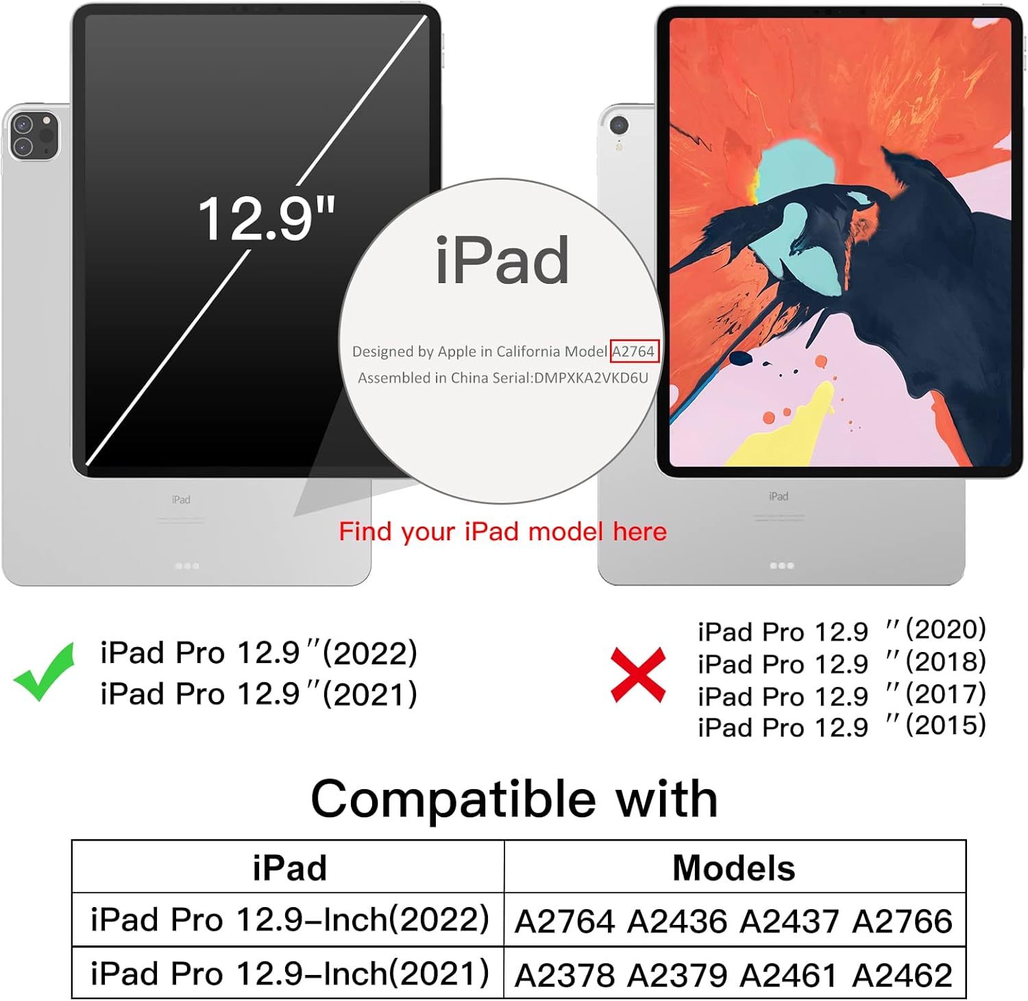 Case for iPad Pro 12.9-Inch (6th/5th Generation, 2022/2021 Model), Slim - Image 2