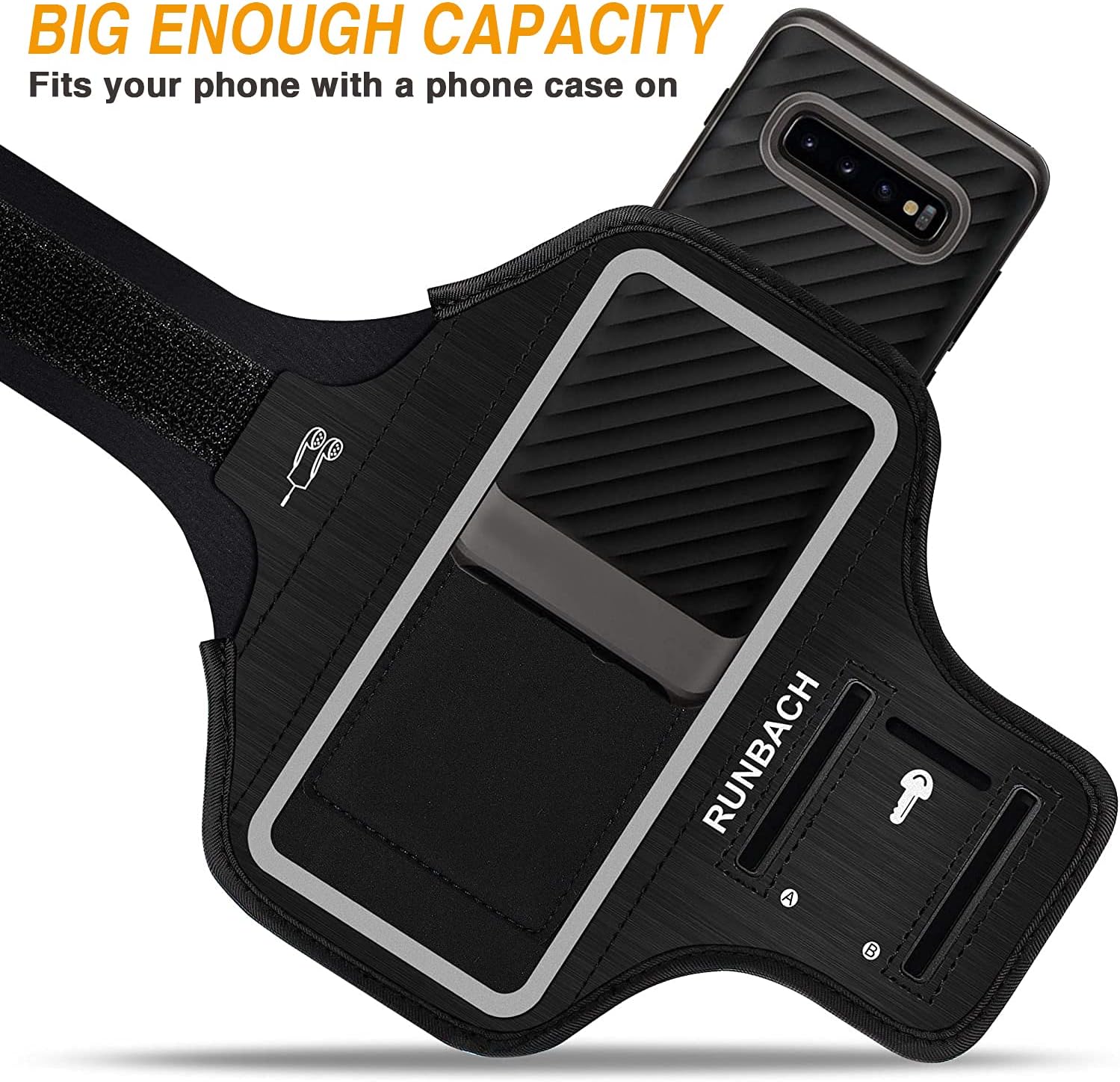 Water Resistant Running Armband Fingerprint Touch, Adjustable Strap Case - Image 7
