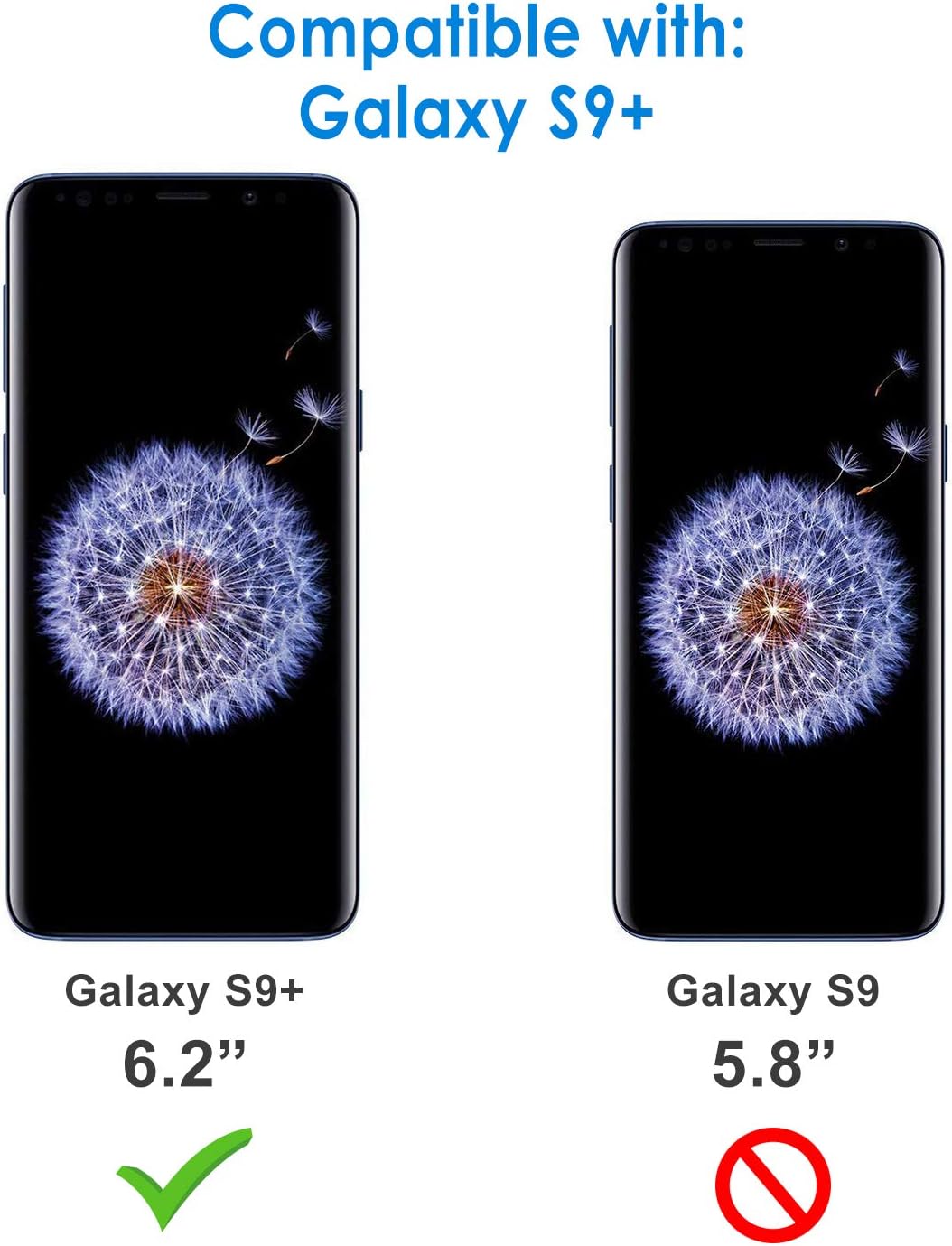 Slim Fit Case Compatible with Samsung Galaxy S9+ Plus, Thin Phone Cover (Black) - Image 2