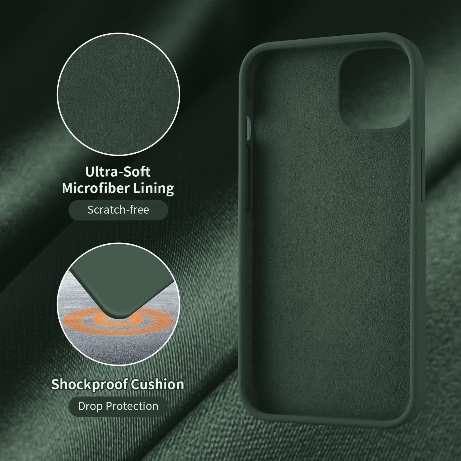 iPhone 13/14 Case, Ultra Slim Shockproof Protective Phone Case - Alpine Green - Image 6