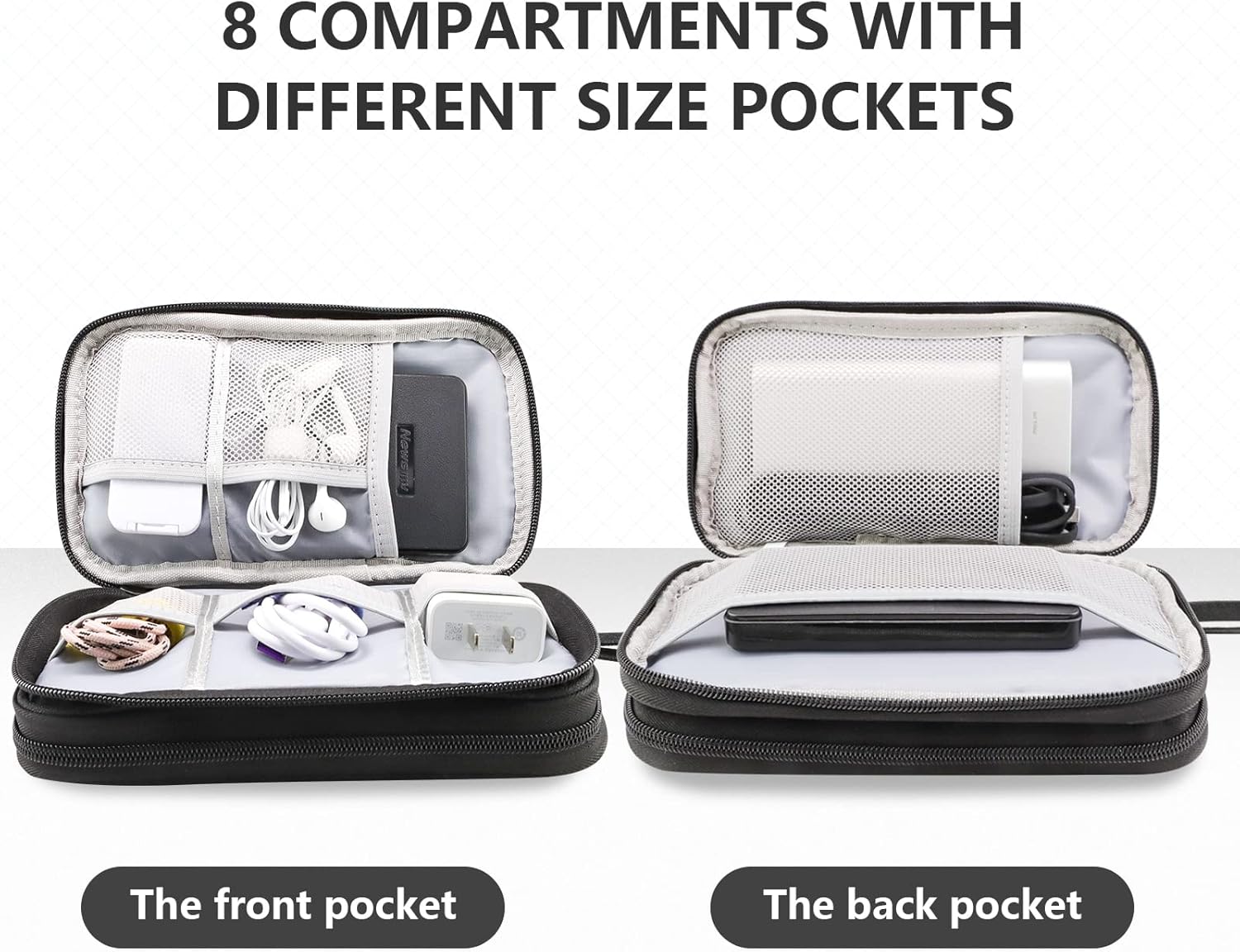 Cable Organizer Bag, Portable Travel cord organizer case, All in One Waterproof - Image 5