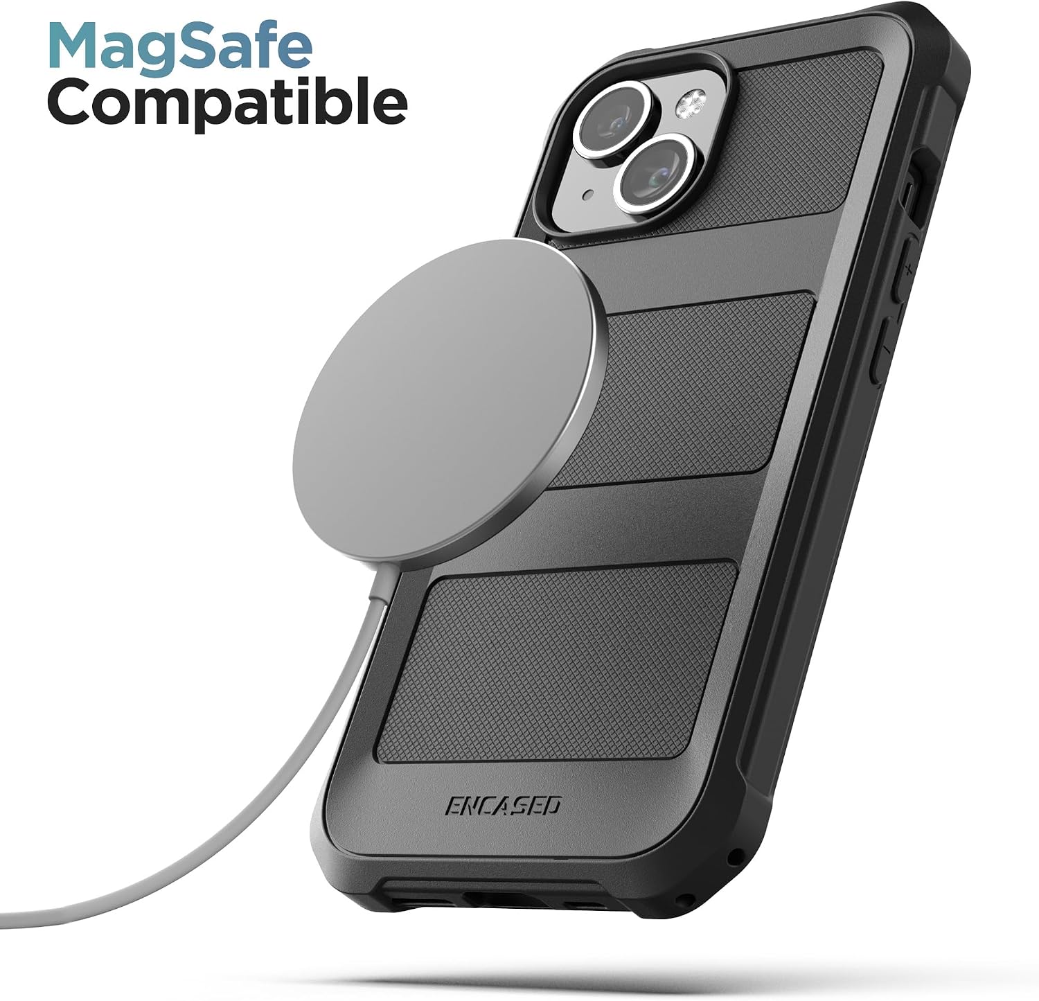 Shockproof Case for iPhone 15 Plus - Magnetic (Black) - Image 5