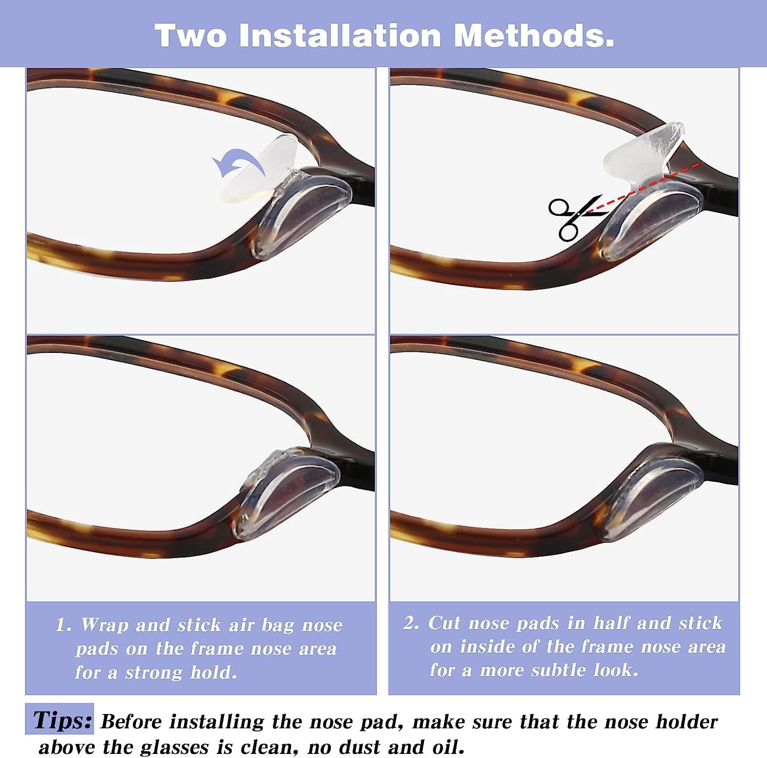 Nose Pads, Anti-slip Pads Nose Cushions Stick For Glasses2.5 mm Thick-5 Pairs - Image 7