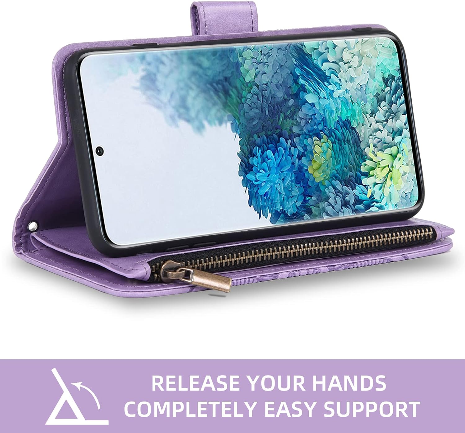 For Samsung Galaxy S20 6.2 inch Tempered Glass Screen Protector Leather Wallet - Image 4