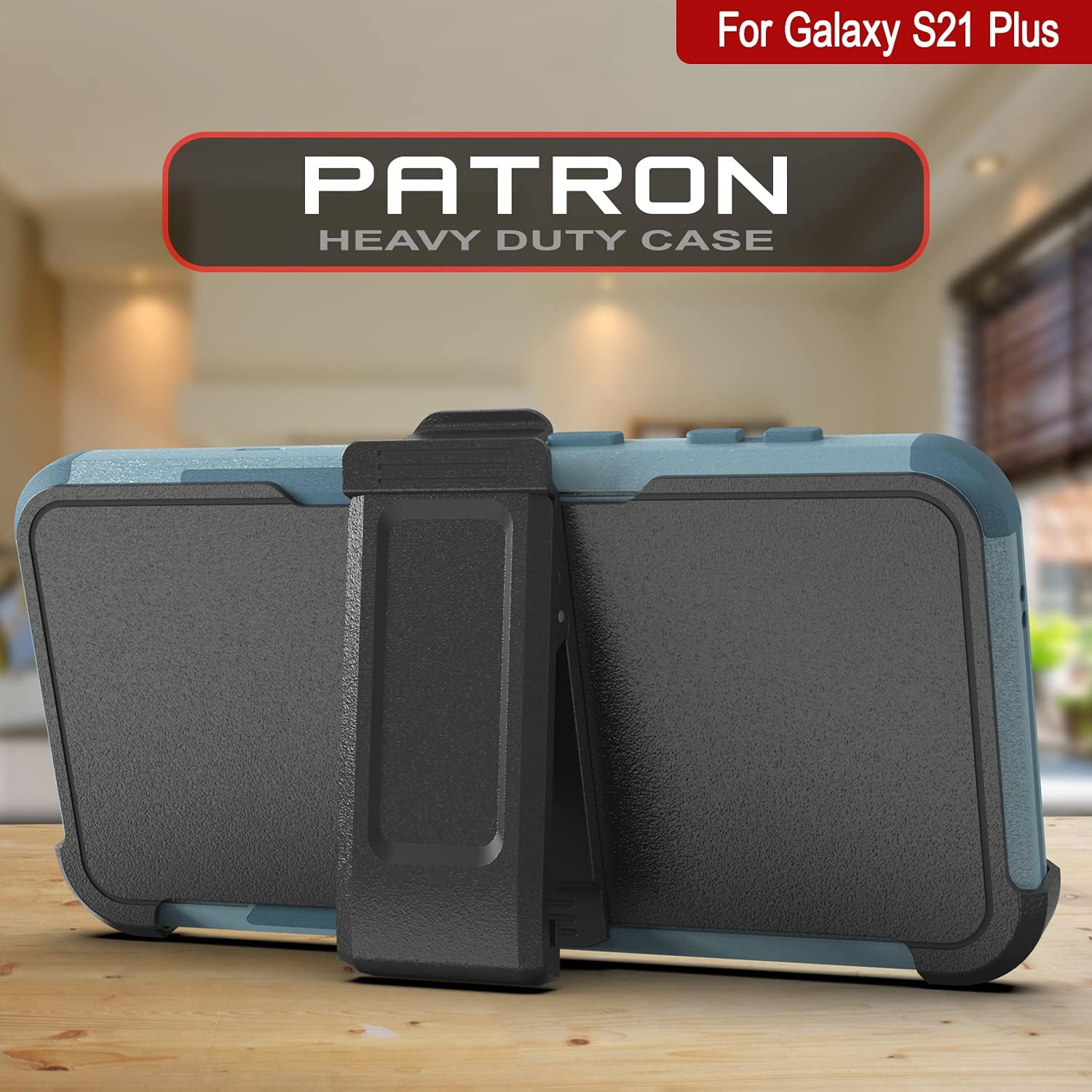 Galaxy S21+ Plus Belt Clip Holster Case 4-1 Rugged Protective Multilayer Case - Image 2