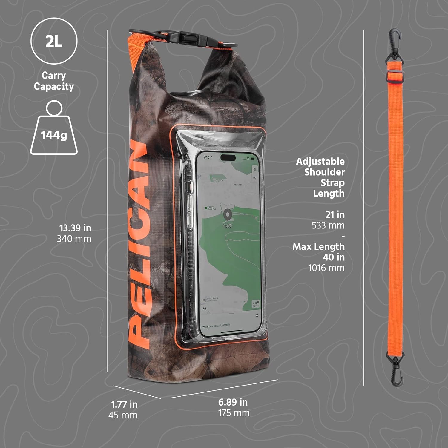 IP68 Waterproof Dry Bag 5L - Roll Top Waterproof Backpack w/Phone Case - Image 6