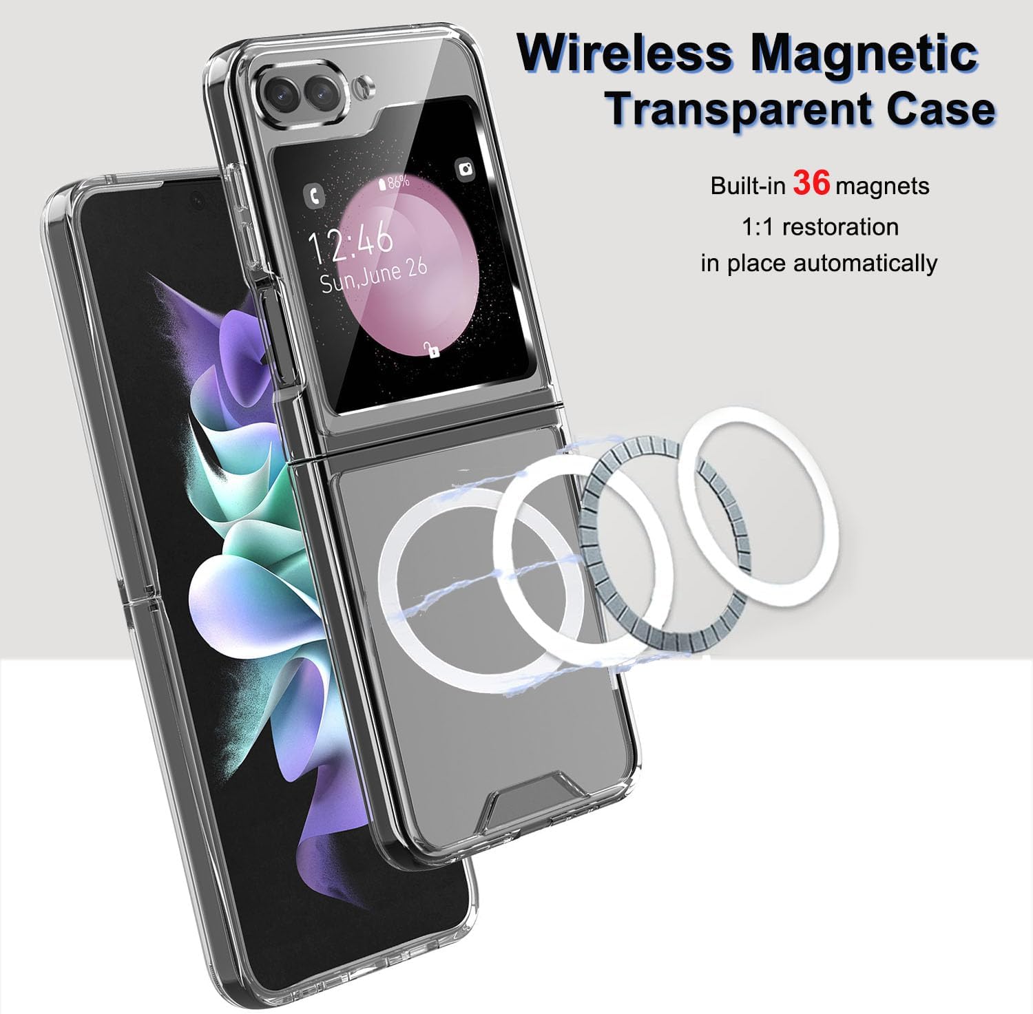 Samsung Galaxy Z Flip 5 5G, Shockproof Clear Case - Image 2