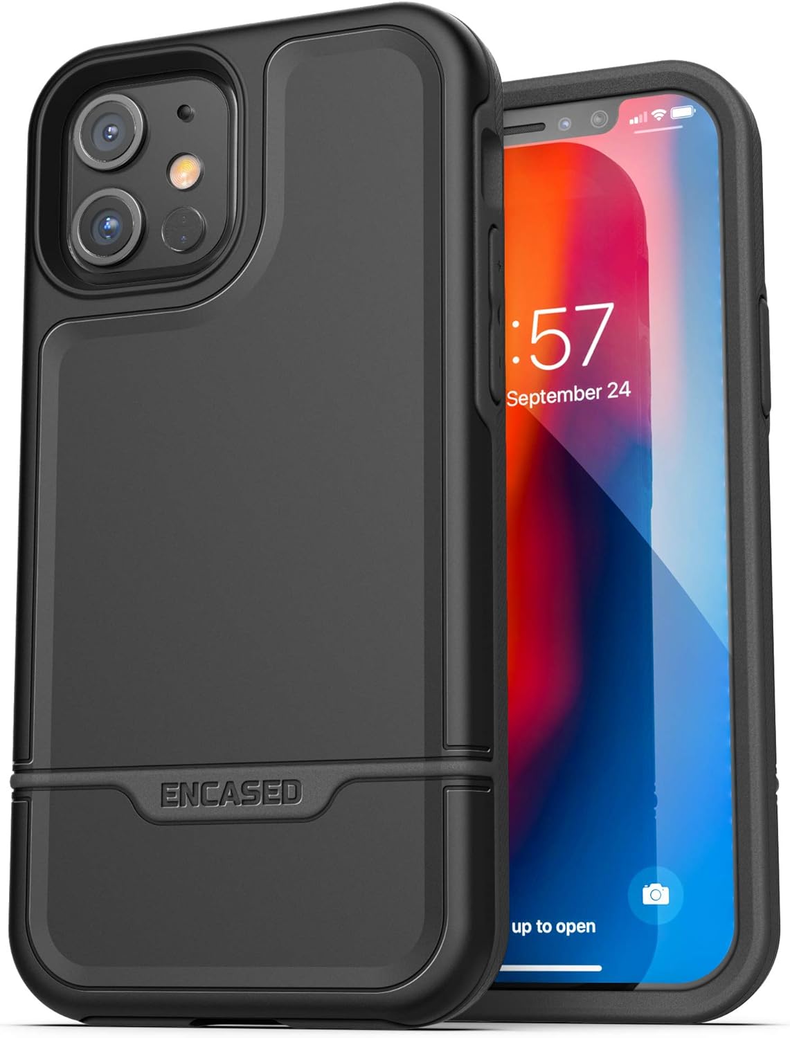 iPhone 12/12 Pro (2020) Heavy Duty Full Body Rugged Cover - Black