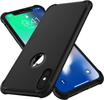 For iPhone X Case with [2 x Screen Protector] Full Body Shockproof Ultra Thin