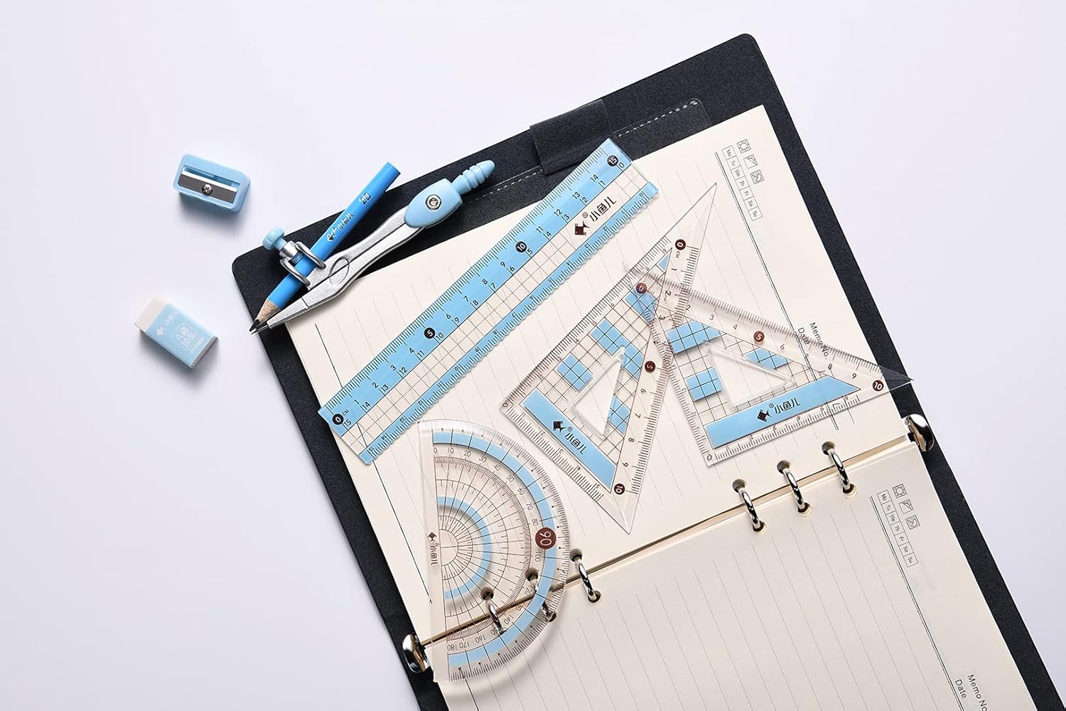 8 Pcs Compass/Math Set for Students with Shatterproof Storage Box, Geometry Set - Image 6