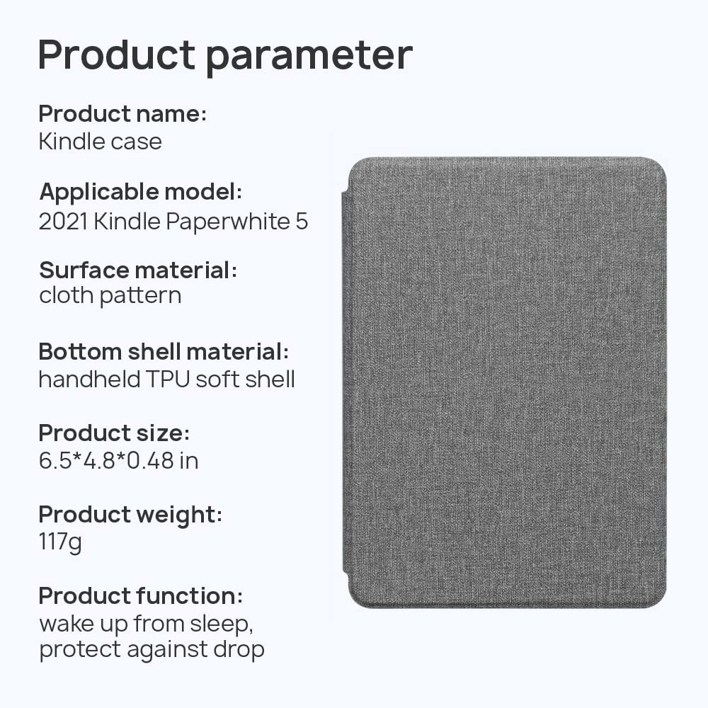 Case for 6.8-inch Kindle Paperwhite (11th Generation in 2021), TPU Cover (Black) - Image 7