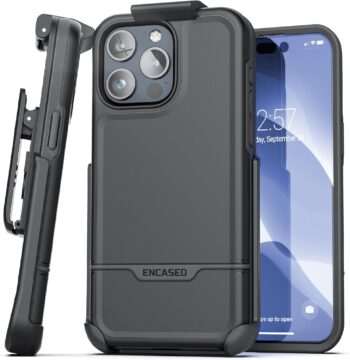 For iPhone 15 Pro Max Belt Clip Case, Protective Shockproof Case with Phone