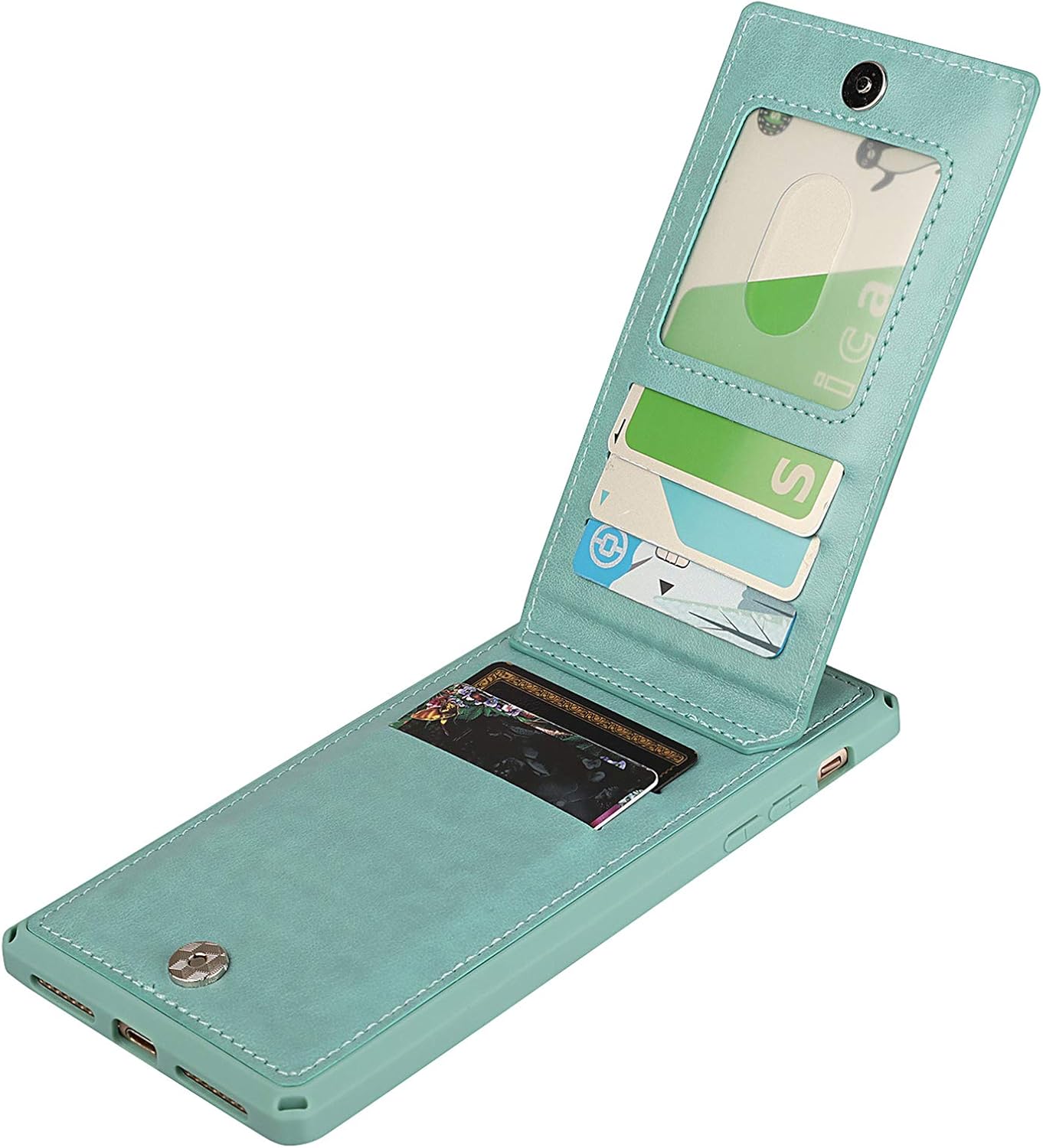 iPhone 7 Plus/ 8 Plus, Soft PU Leather Wallet Case w Kickstand and Card Holder - Image 2