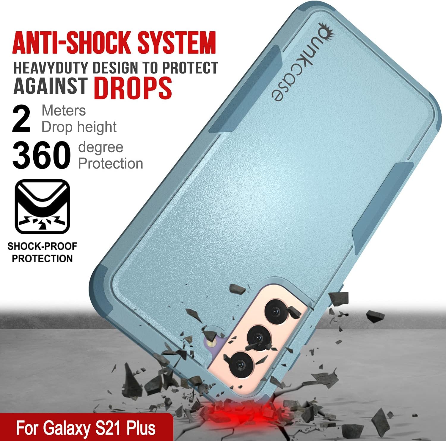 Galaxy S21+ Plus Belt Clip Holster Case 4-1 Rugged Protective Multilayer Case - Image 7