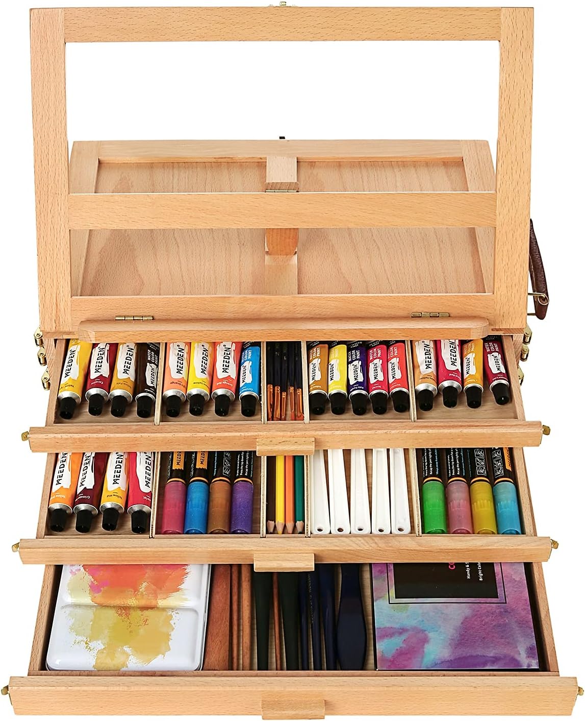 Artist Tabletop Sketchbox Easel- Multi-Function Adjustable Beech Wood Sketch Box - Image 2