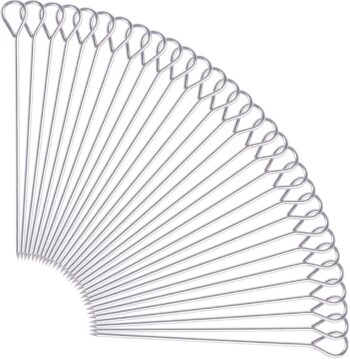 30 pcs 6 inches Turkey Lacers for Trussing Turkey, Stainless Steel Skewers