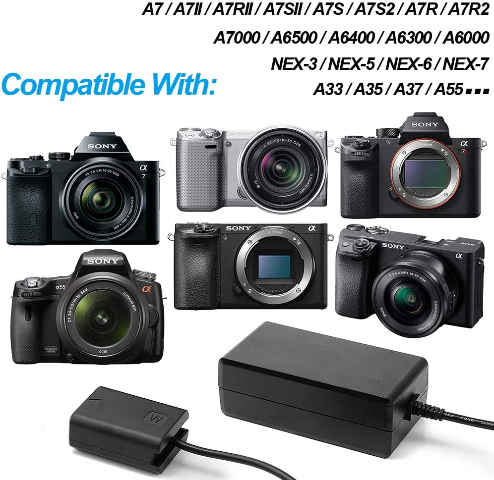 F1TP ACPW20 AC Power Supply Adapter kit for Sony Alpha A7000 A6500 A6400 A6300 - Image 3