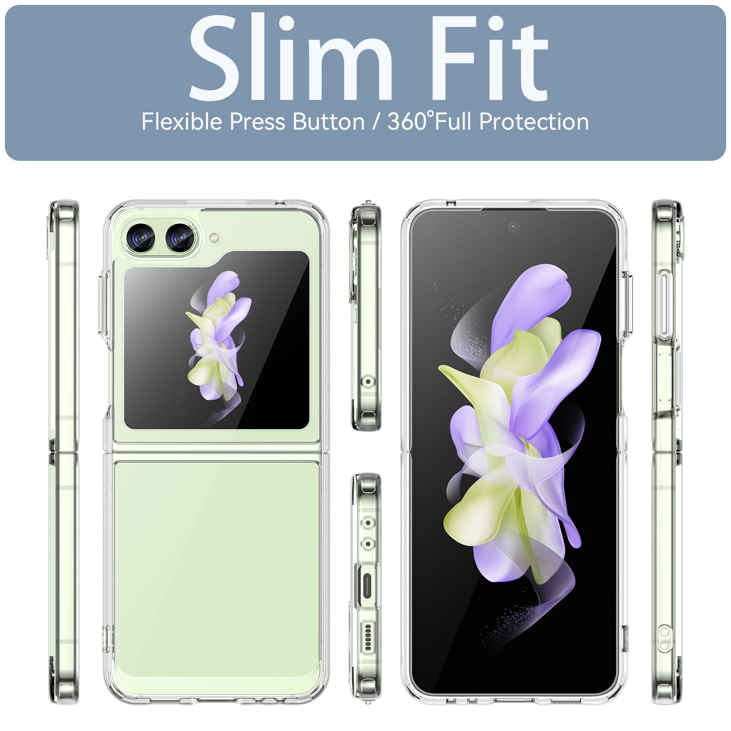 Samsung Galaxy Z Flip 5 5G Protective Acrylic + TPU Case - Image 6