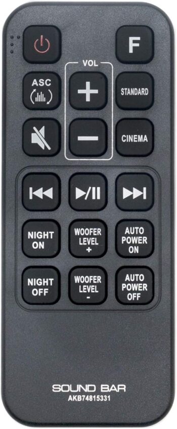 Replacement Remote Control Suit for LG Soundbar Wireless Subwoofer