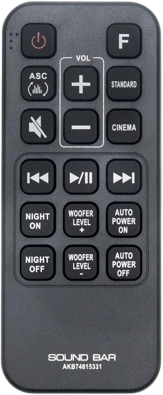Replacement Remote Control Suit for LG Soundbar Wireless Subwoofer