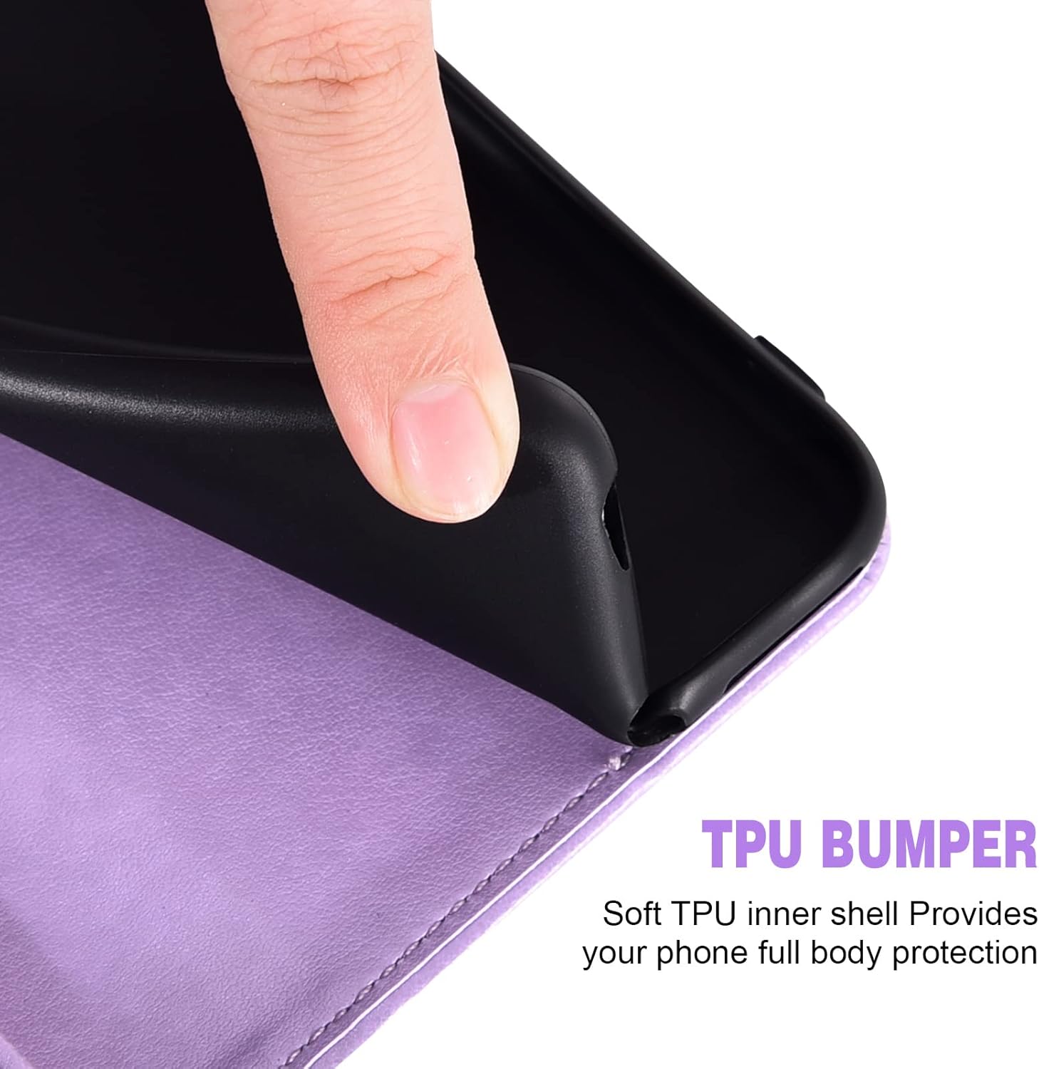 For Motorola Moto G100 5G Tempered Glass Screen Protector Flip Wallet Case - Image 5