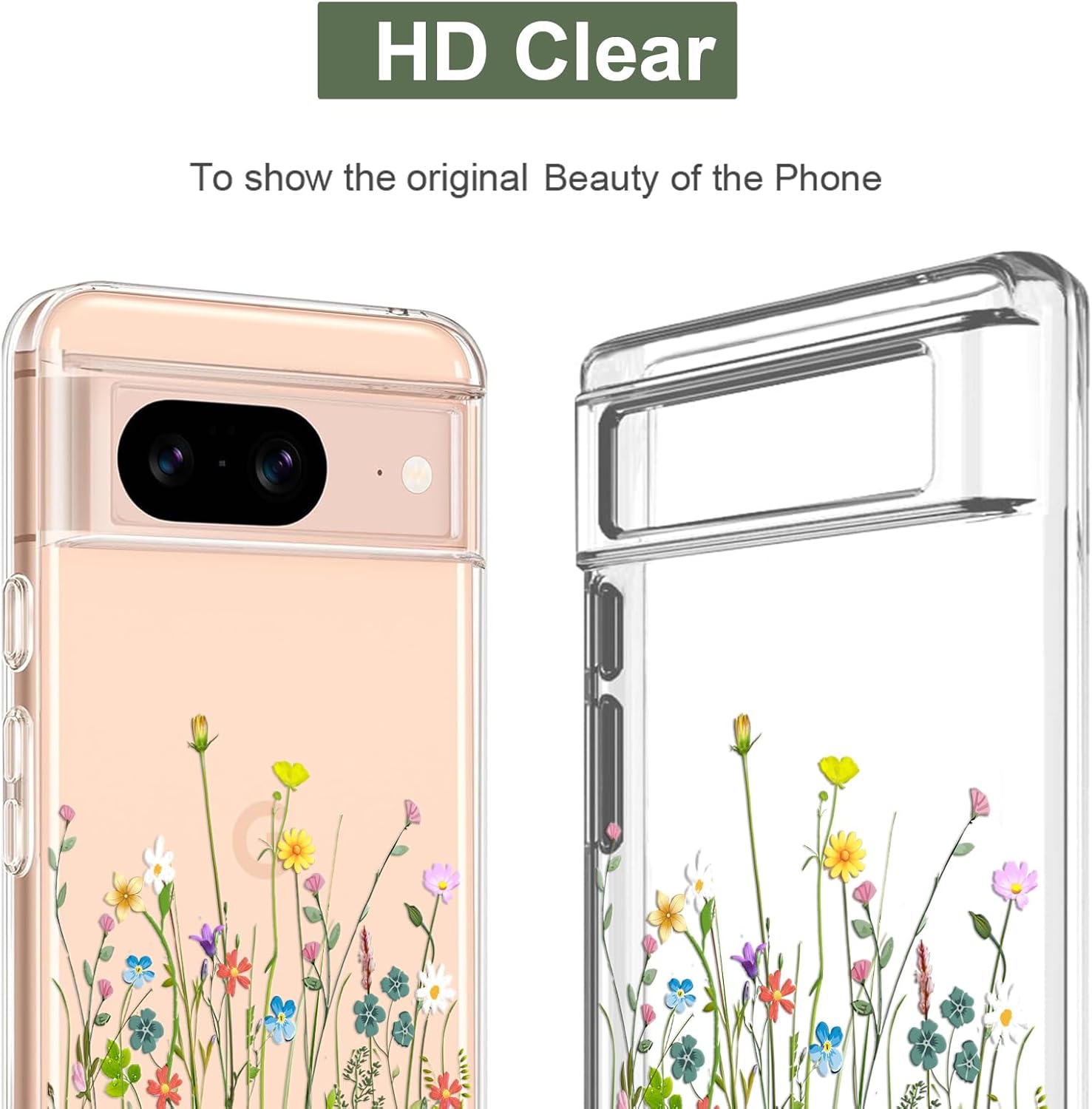 For Pixel 8 Clear Soft TPU Shock Absorption Slim Embossed Protective Case - Image 6