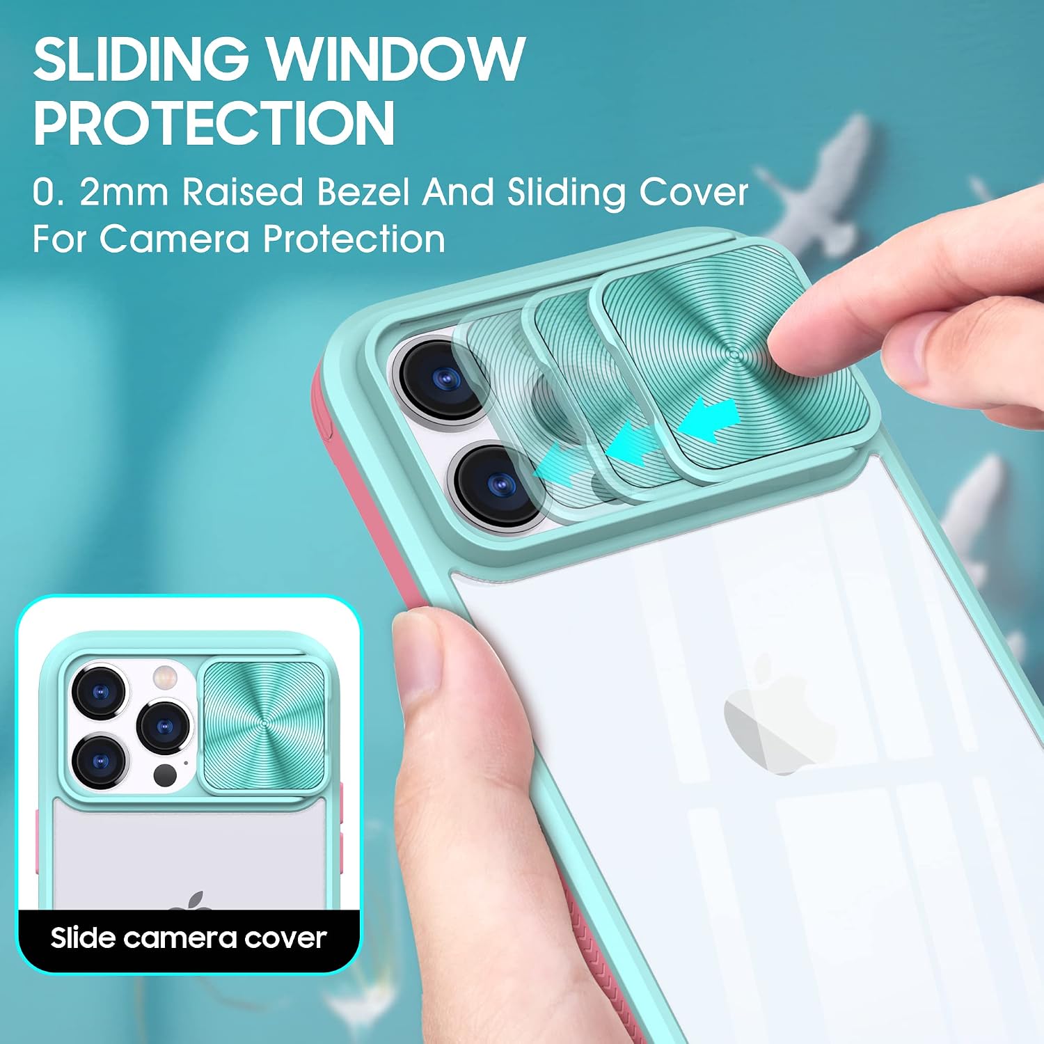For iPhone 14 Pro 6.1" Slim Protection Case w Tempered Glass Screen Protector - Image 5