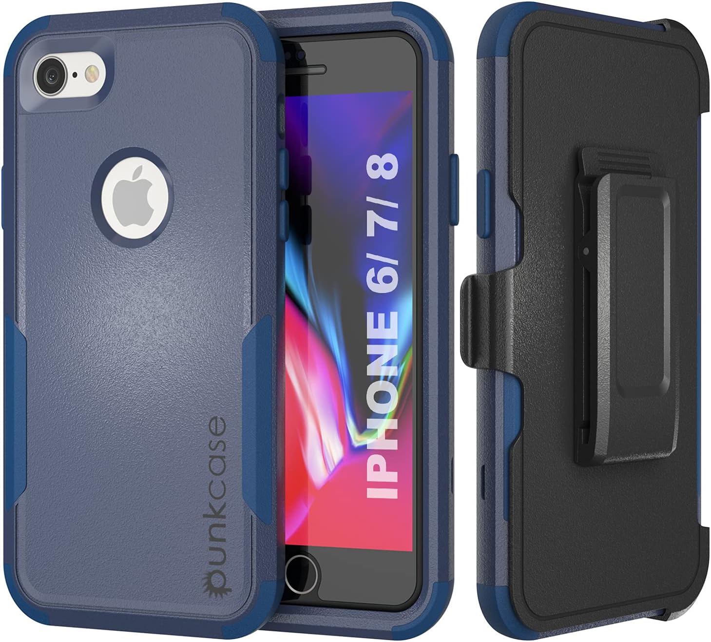 iPhone 8 Belt Clip Holster 4-1 Rugged & Protective Multilayer Phone Case