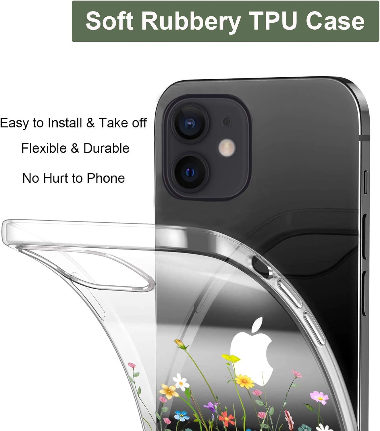 For iPhone 12 Mini Clear Soft TPU Bumper Slim Protective 5.4 Inch Case - Image 5