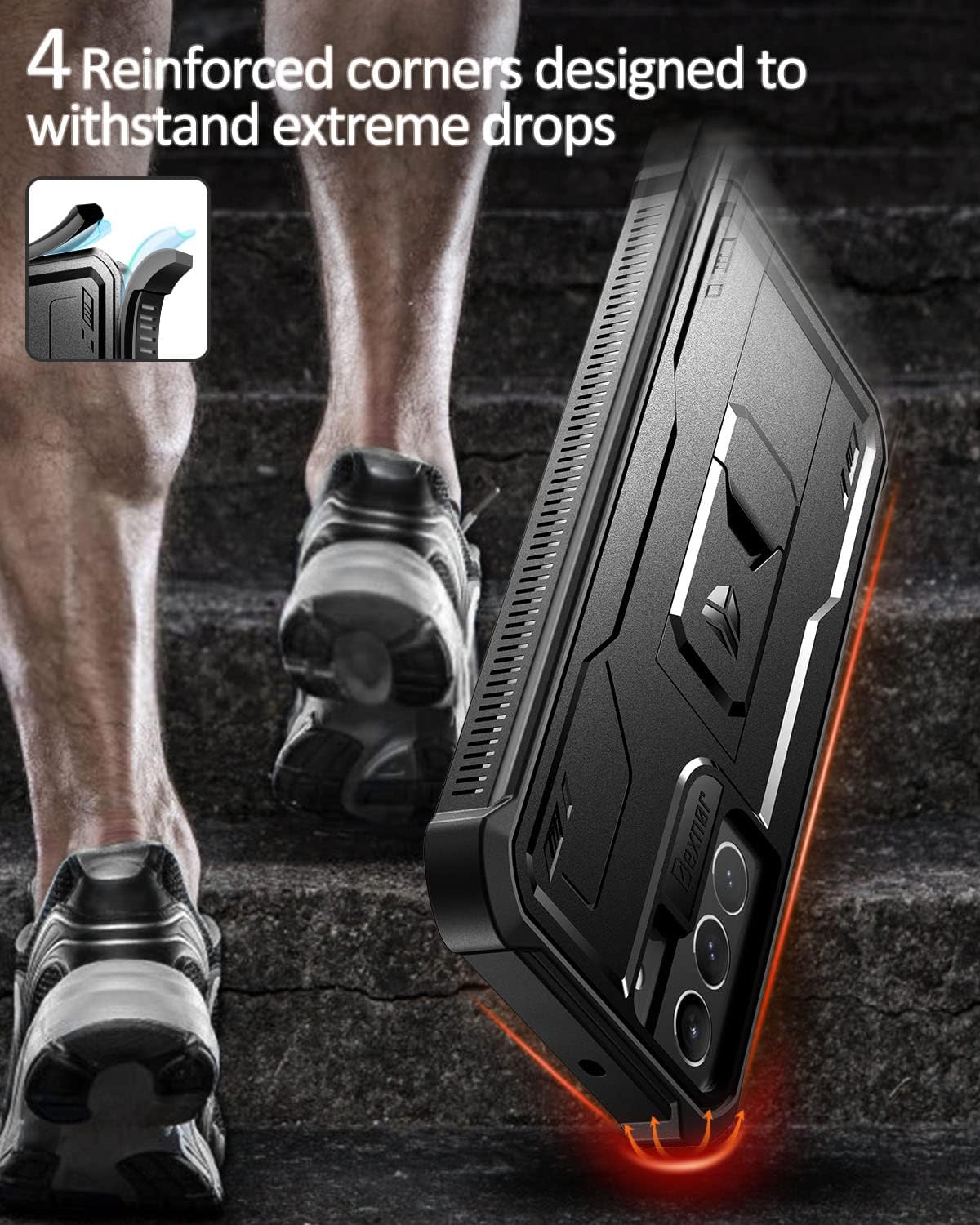 Samsung Galaxy S22 Plus 5G Case with Built-in Screen Protector Shockproof Case - Image 7