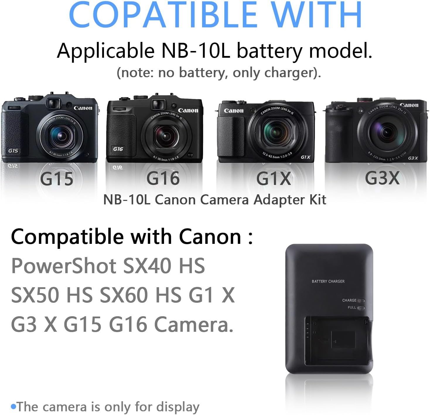 Battery Charger Compatible with Canon CB-2LC CB-2LCC CB-2LCE PowerShot - Image 2