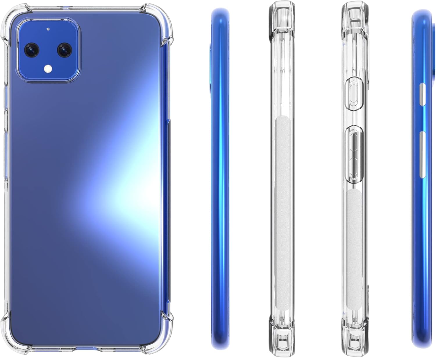 For Google Pixel 4 Clear TPU Four Corner Protective Case - Transparent Soft - Image 2