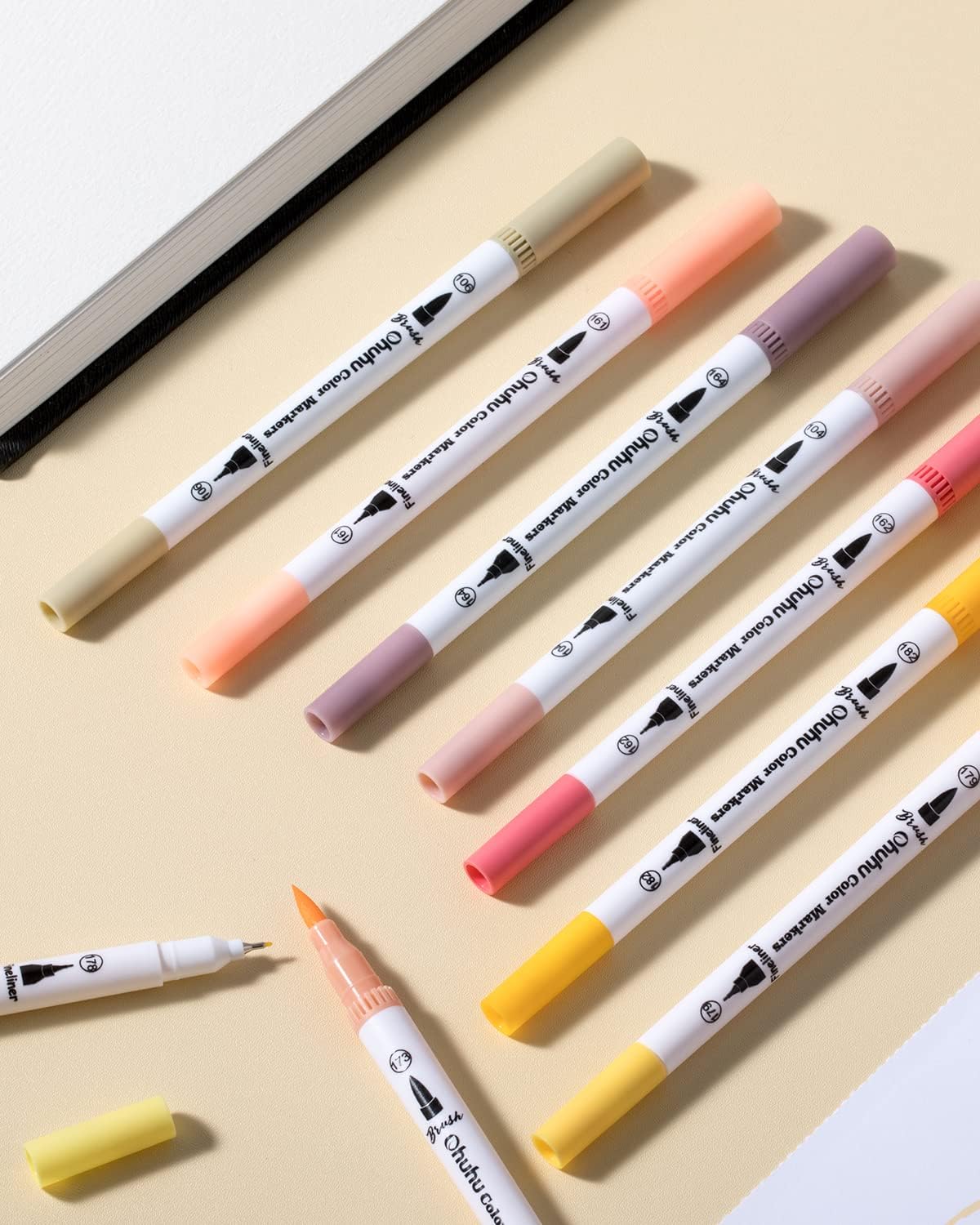 Skin Tone Markers 36-colors: Dual Tip Brush and Fineliner Markers for Adult - Image 7