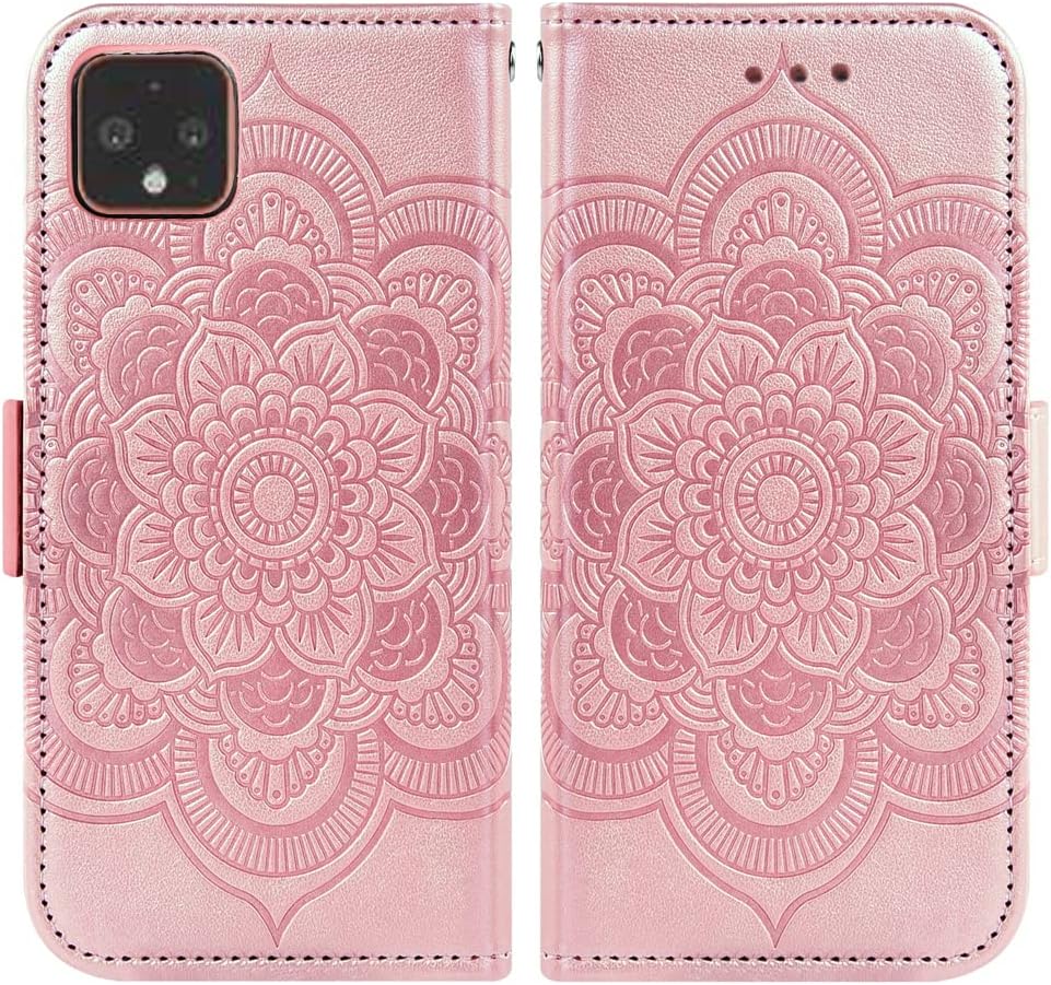 For Google Pixel 4 Wallet Case and Tempered Glass Screen Protector - Leather - Image 6