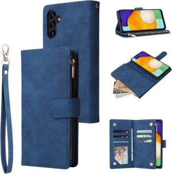 Wallet Case for Samsung Galaxy A13 5G, Premium PU Magnetic Closure w Kickstand