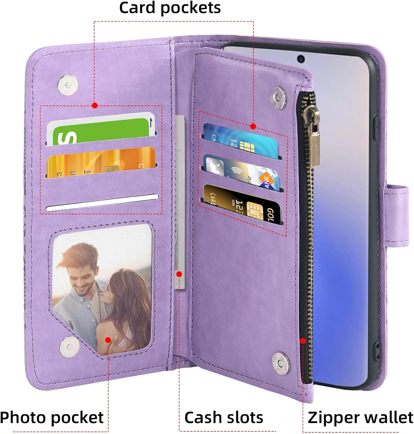 For Samsung Galaxy Note 20 5G Tempered Glass Screen Protector and Flip Wallet - Image 3