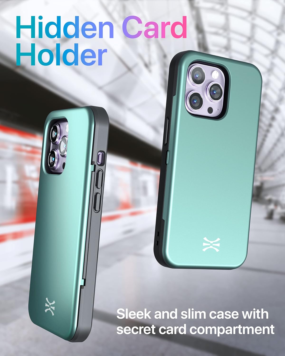 iPhone 14 Pro Max Protective Shockproof Heavy Duty Wallet Case - Green - Image 3