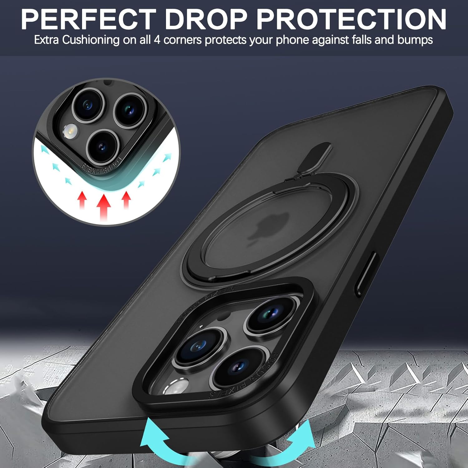 iPhone 14 Pro Max, Magnetic Slim Protective Case 6.7 Inch - Black - Image 7