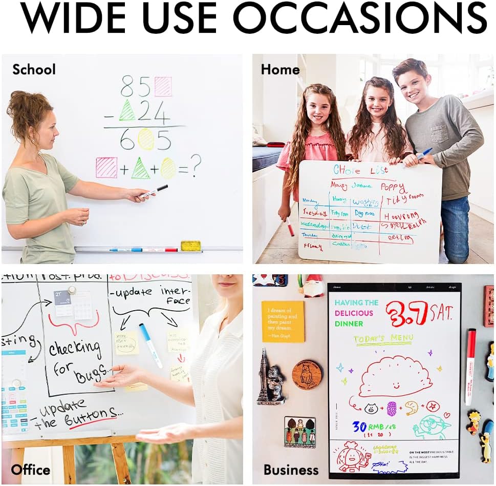 Dry Erase Markers, Shuttle Art 20 Colors Magnetic Whiteboard Markers with Erase - Image 7