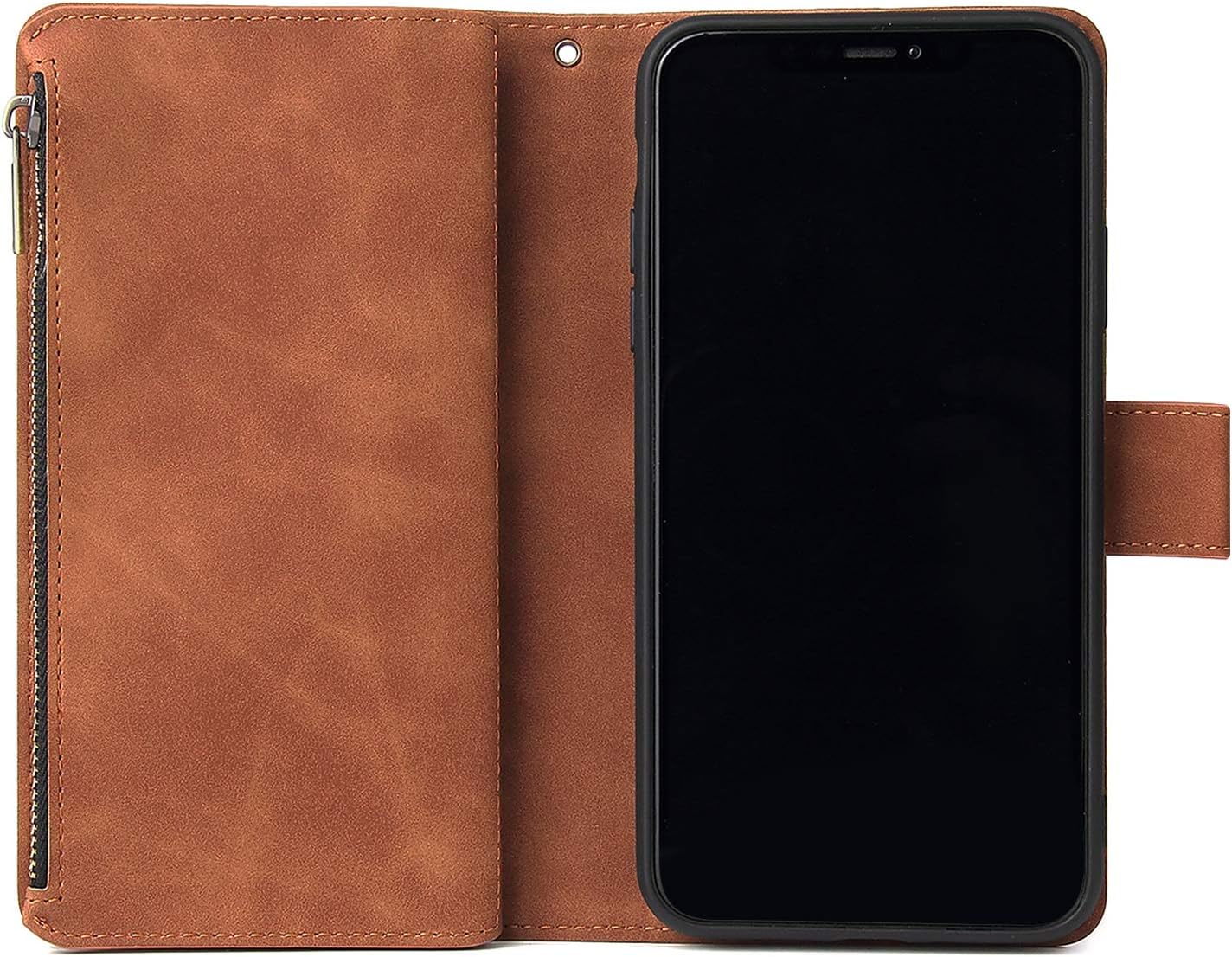For iPhone 11 6.1" Tempered Glass Screen Protector and Leather Flip Wallet Case - Image 7